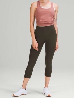 Lululemon All the Right Places High-Rise Crop 23" Dark Olive Size 8